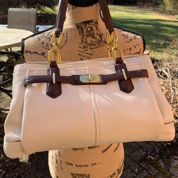 Coach Handbags - 🆕 Authentic Coach OffWhiteSatchel w/ brown trim